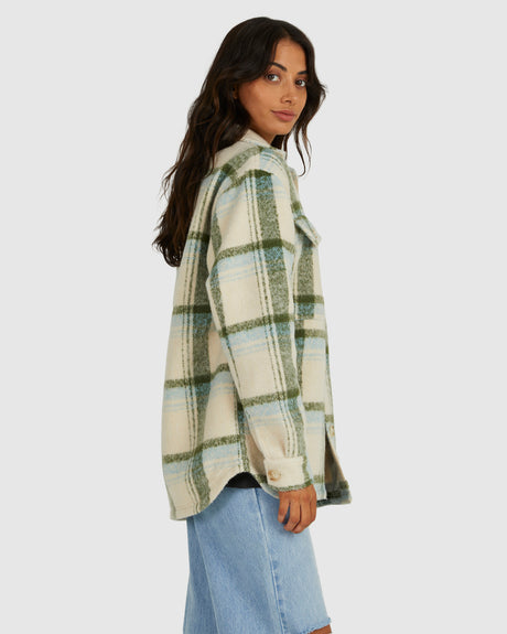 RVCA Womens Valley Plaid Shacket
