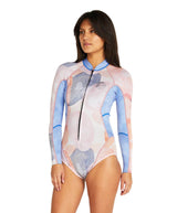 O'Neill Women's 2mm Bahia Front Zip Long Sleeve Cheeky Spring Suit