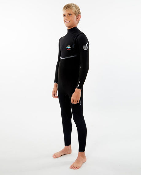 Rip Curl Junior Flashbomb 3/2mm Chest Zip Steamer Wetsuit